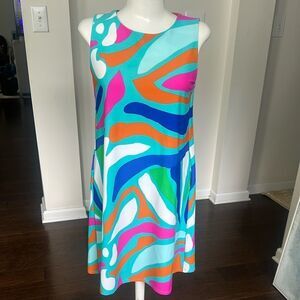 Jude Connally Sleeveless A-line Abstract Shift Dress S